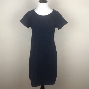 Athleta Pacer Dress Heathered Navy Blue Short Sleeve Small